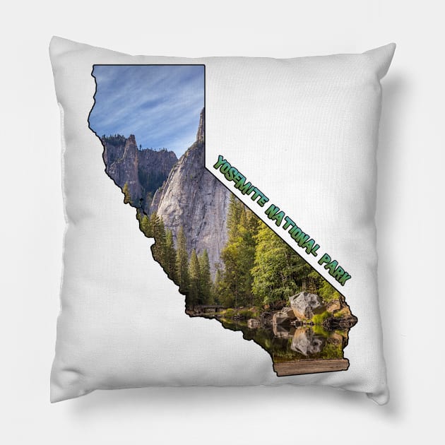 California (Yosemite National Park) Pillow by gorff