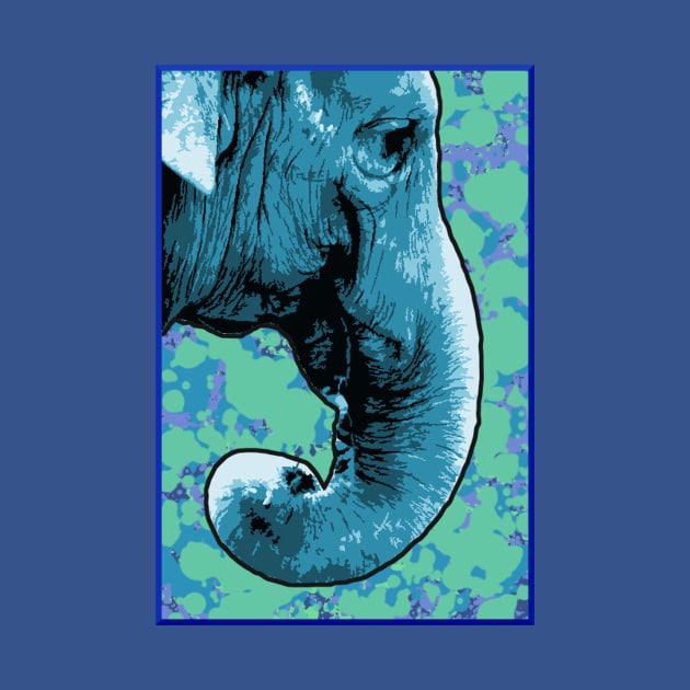 Blue elephant by Skorretto