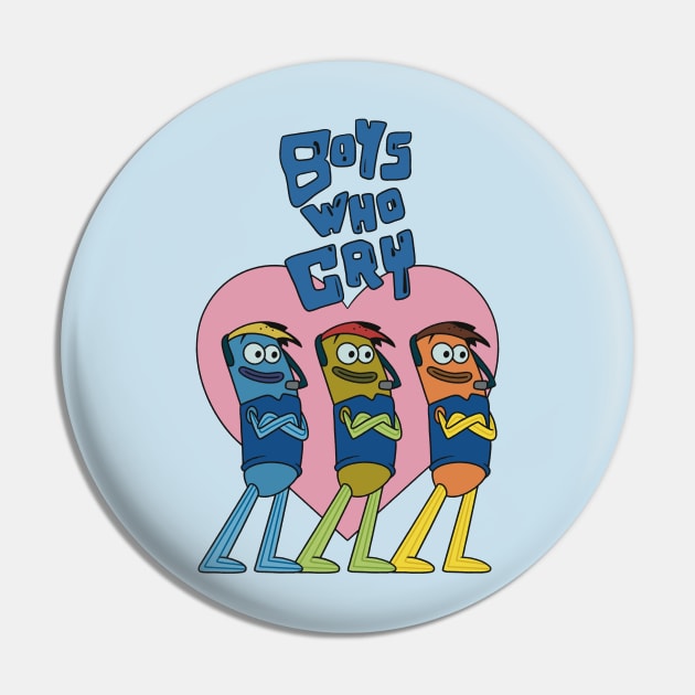 Boys Who Cry Band Pin by daniasdesigns