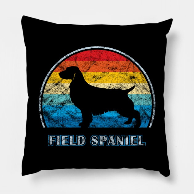 Field Spaniel Vintage Design Dog Pillow by millersye