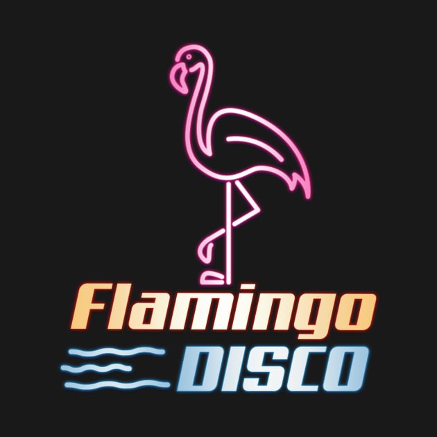 Flamingo Disco design graphic by SzarlottaDesigns