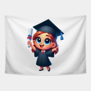 Cute Girl Graduation Tapestry