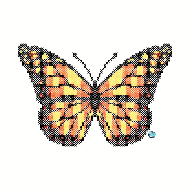 Butterfly Cross Stitch by ColorMix Studios