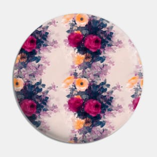 Vintage Flower Pattern Water Color Design Pattern Pin