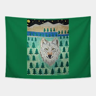 Wolf Spirit Animal Tapestry