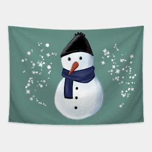 Cute Snowman Tapestry