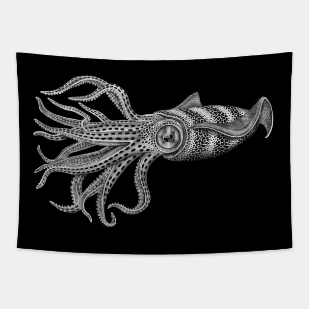 Squid Tapestry by Tim Jeffs Art