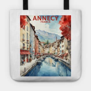 Annecy France Vintage Travel Poster Tourism Tote