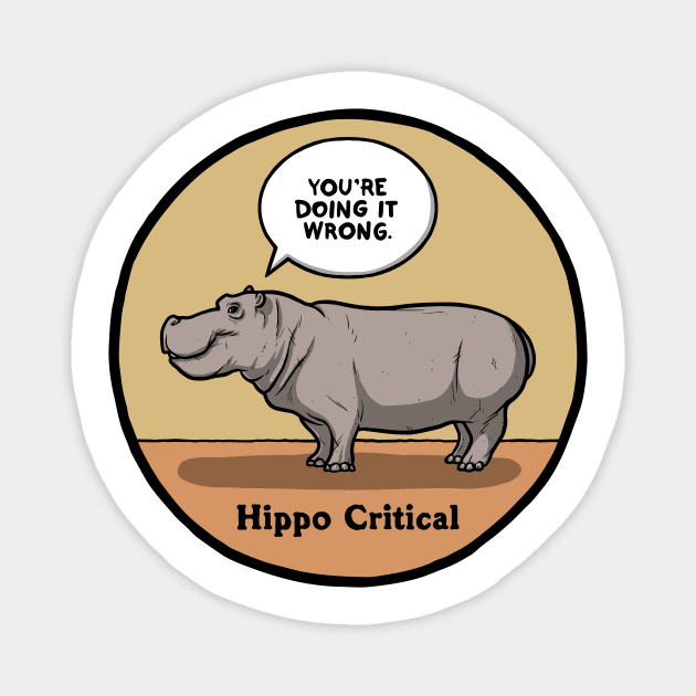 Hippo Critical - Hippopotamus - Magnet