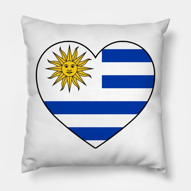 Heart - Uruguay Pillow by Tridaak