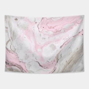 Marble texture in light pink, grey and white Tapestry