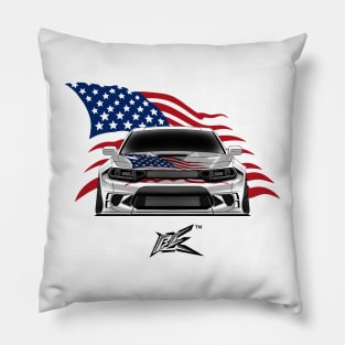 dodge charger hellcat clinched widebody Pillow