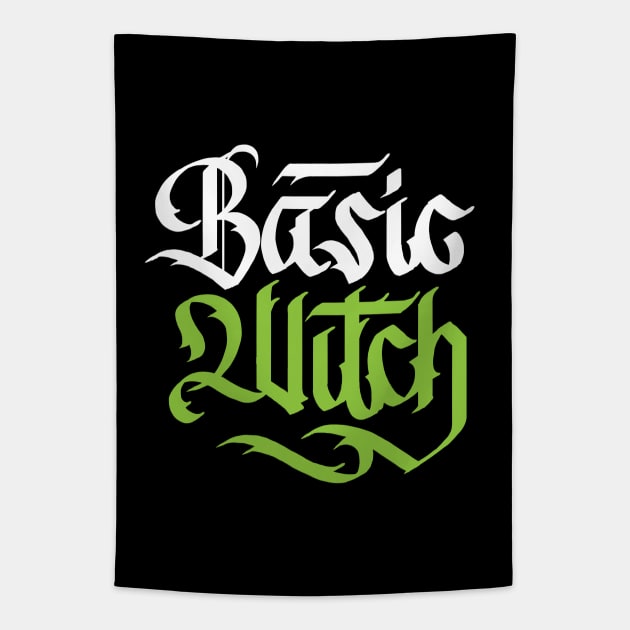 Basic Witch Calligraphy Tapestry by polliadesign