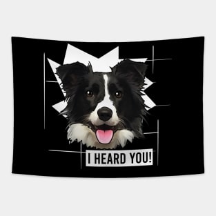 Funny Border Collie I Heard You Tapestry