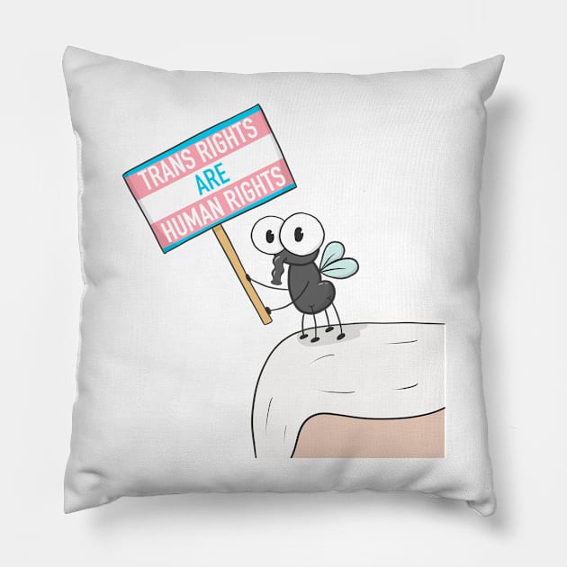 Trans Rights Are Human Rights Fly on Mike Pence's Head Pillow by kiramrob