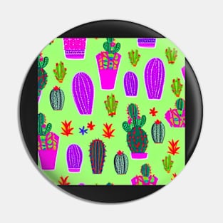 Purple Cactus Pattern Pin