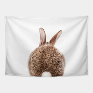 Brown Bunny Tail, Baby Rabbit, Kids Art, Baby Animals Art Print By Synplus Tapestry