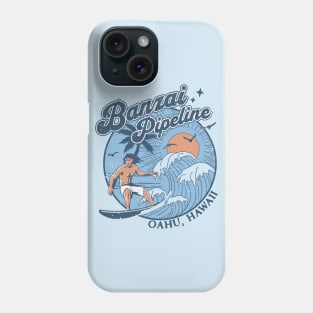 1970s Vintage Surfing Banzai Pipeline Oahu, Hawaii Retro Sunset // Old School Surfer // Surf Hawaii Phone Case