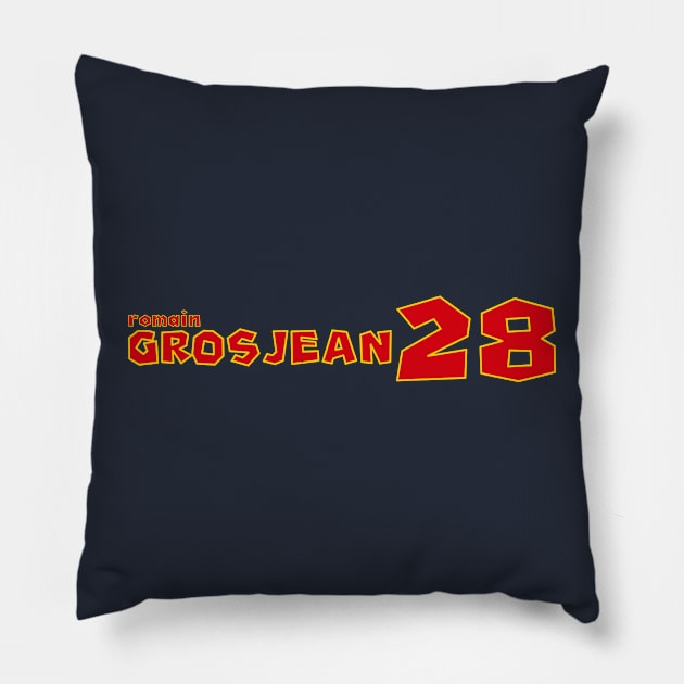 Romain Grosjean '23 Pillow by SteamboatJoe