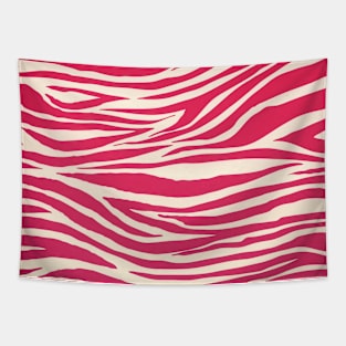 Red Zebra Stripes Patterns Abstract Seamless Tapestry