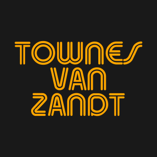 Townes Van Zandt - Retro City Typography Fan Art T-Shirt