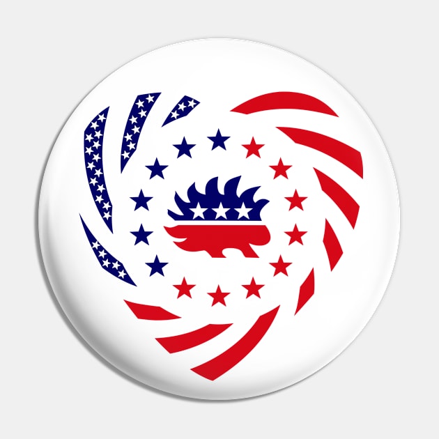 Libertarian Murican Patriot Flag Series (Heart) Pin by Village Values