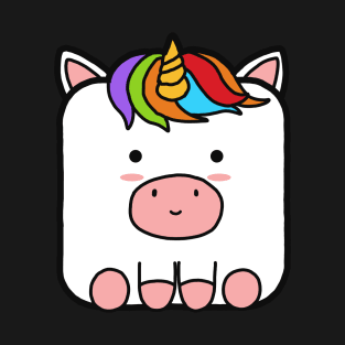 Kawaii Square Unicorn T-Shirt