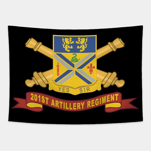 201st Field Artillery Regiment - DUI w Br - Ribbon X 300 Tapestry by twix123844