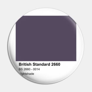 Nightshade Purple British Standard 0014 Colour Swatch Pin