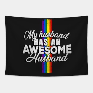 Gay Pride Rainbow Husband Gift design Tapestry