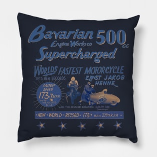 Vintage Motorcycle land Speed record Holder Pillow