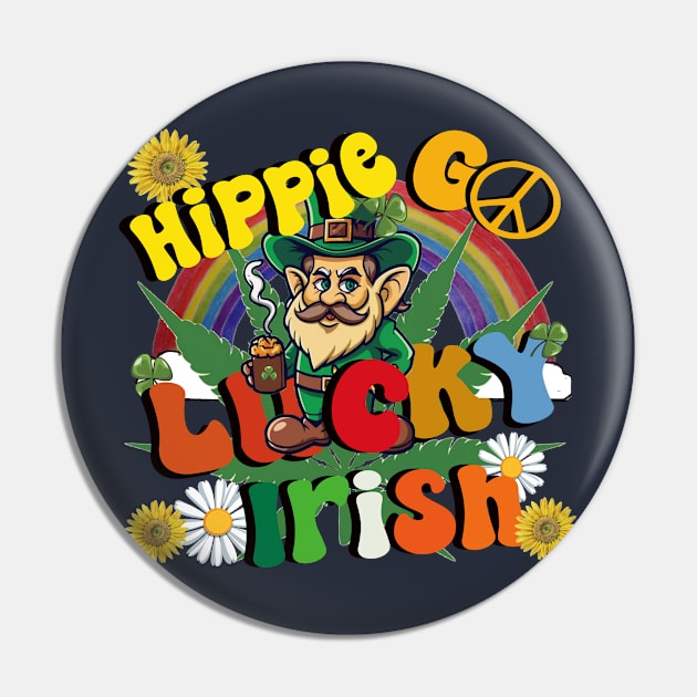 Hippie Go Lucky Irish Pin by Debrawib