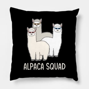 Alpaca Squad Team Colourful Glasses Pillow