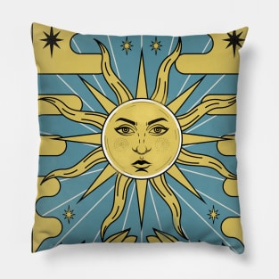 The sun tarot positive energy Pillow