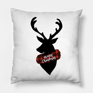 Reindeer Wreath Xmas Pillow