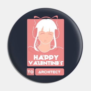 Girls in Happy Valentines Day to Architect Pin