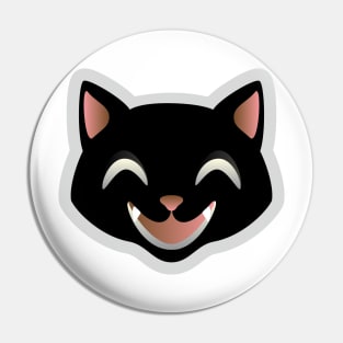 Black Cat Smile Pin