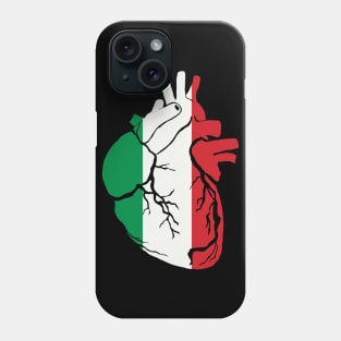 Anatomical heart design, Italy flag Phone Case