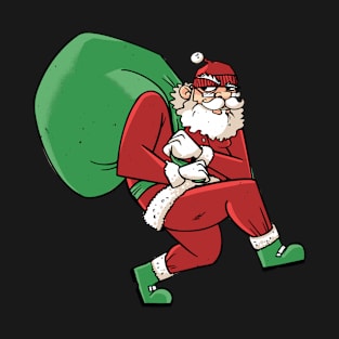 Santa Stealing Christmas Gifts T-Shirt