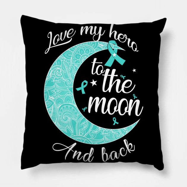 love ovarian cancer hero to me moon Pillow by TeesCircle