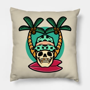 skull summer Pillow