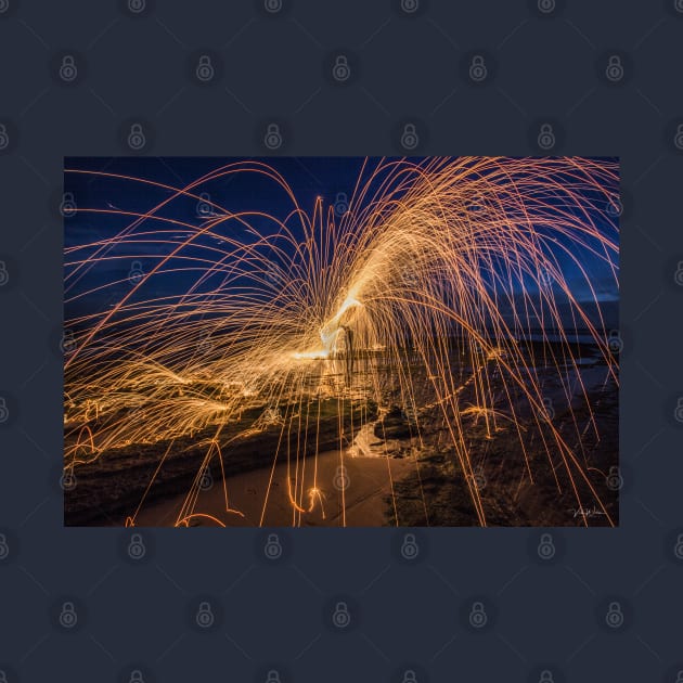 Steel Wool Spinning at London Bridge, Portsea, Victoria, Australia. by VickiWalsh