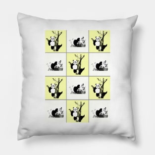 Pandas Checker - Yellow Pillow
