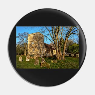 Chaddleworth  Church in Early Spring Pin
