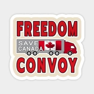 FREEDOM CONVOY SAVE CANADA FREEDOM CONVOY OF TRUCKERS RED LETTERS Magnet