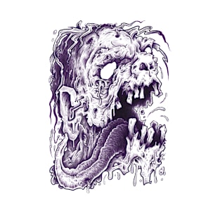 Purple Zombie Head T-Shirt