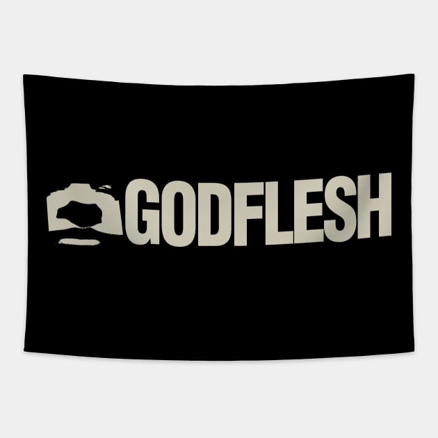 GODFLESH logo Tapestry by Mey X Prints
