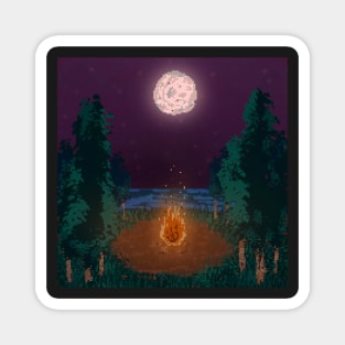 Pixel Campfire Magnet