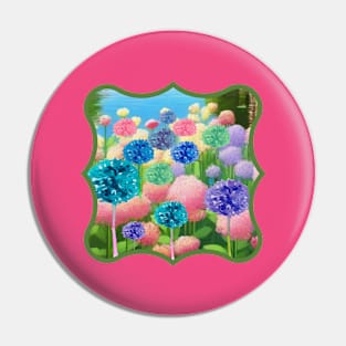 Pastel flowers on canal Pin