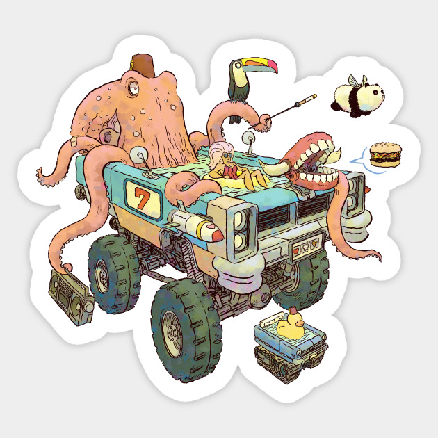 Octoride - Octopus - Sticker